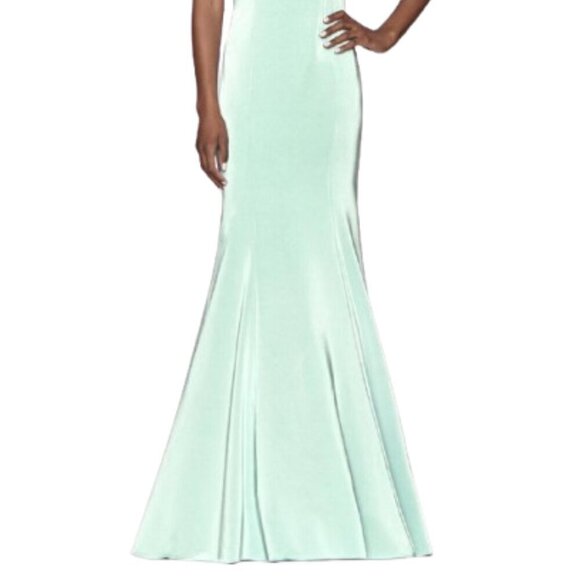 NWT Faviana S10659 Prom Dress Stretch Faille Satin Lavender Size 2 - Picture 2 of 8